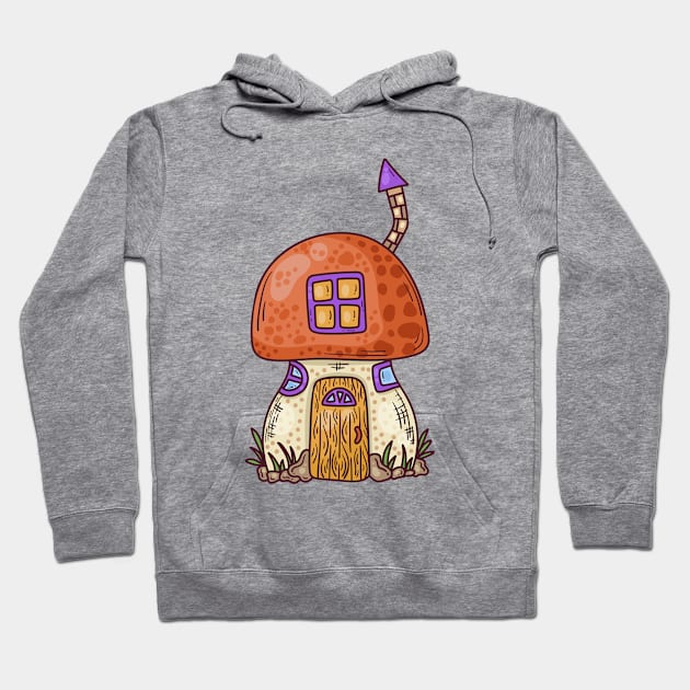 Mushroom house Hoodie by Olizabet shop